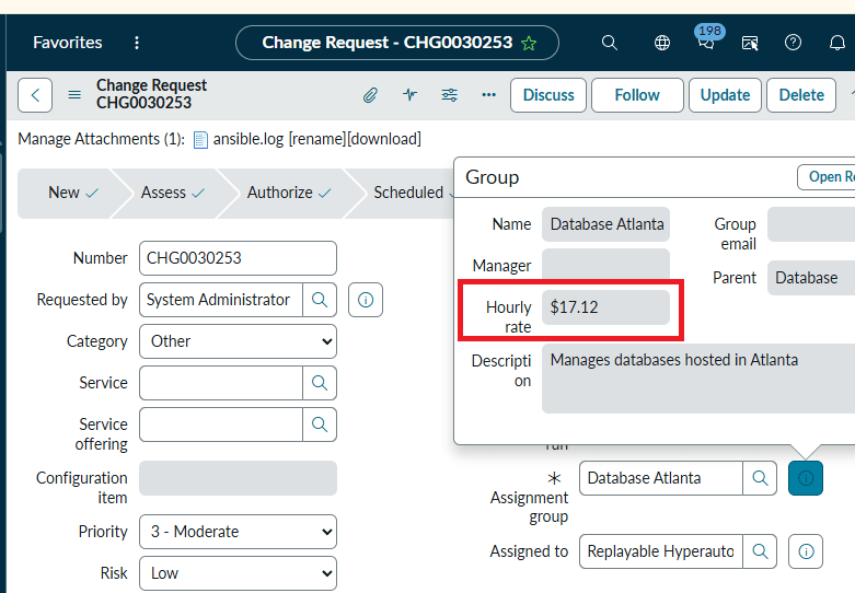 Dept Database Atlanta hyper automation costs the enterprise only $17.12 per hour