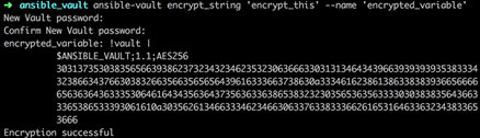 Ansible Vault protecting credentials with 256-bit AES encryption